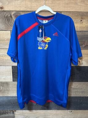 ADIDAS University of Kansas Jayhawks KU Jersey Shirt Adult Small NWT